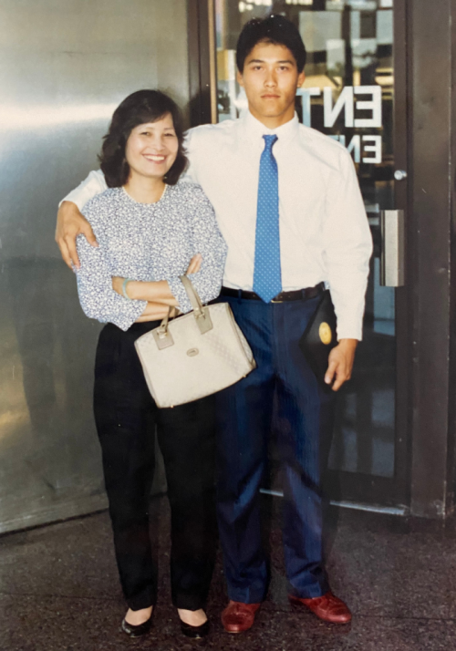 Dr. Trinh and his mom - Katy TX Mason Park Medical Clinic
